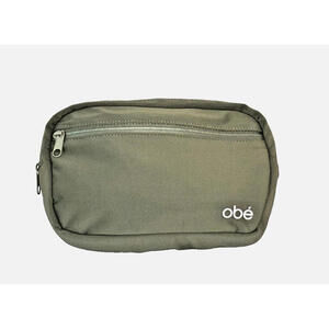 OBE Waist Fanny Pack Adjustable Belt Olive Green Nylon EUC